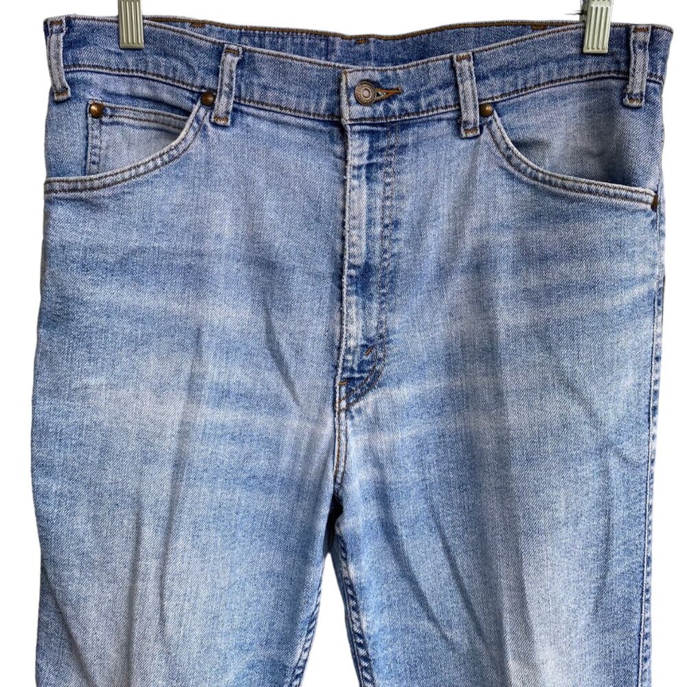 Vintage Levis 530 Flex Jeans Sz 34x29 Trevira Polyester Light Blue RARE Y2K USA - Picture 13 of 13